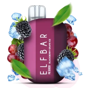 Elf Bar Blackberry Grape Ice RI 3000 (ожина виноград лід)